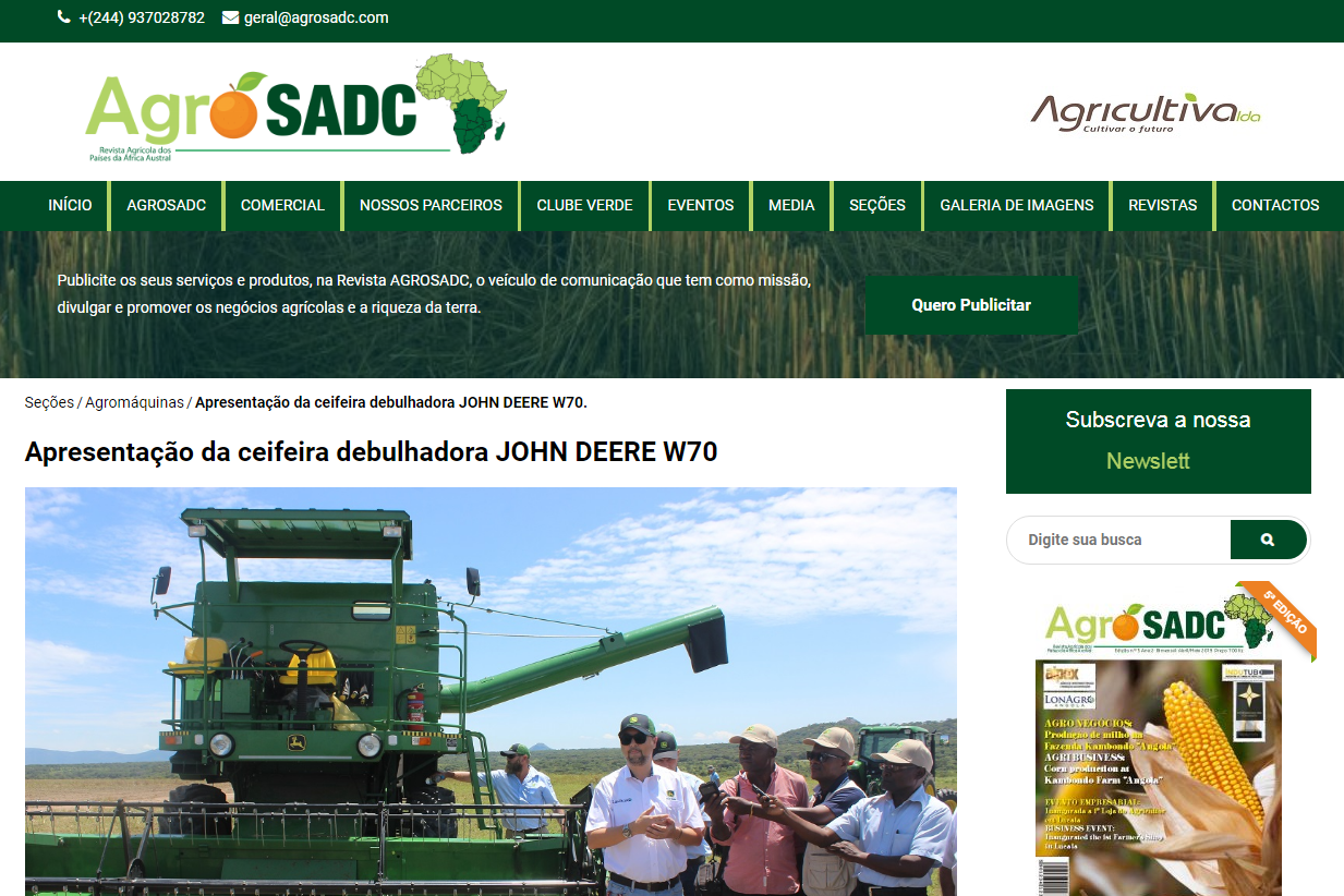 AgroSADC Launches Website with Coverage of LonAgro Angola