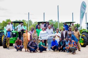 LonAgro Tanzania in collaboration with the Tanzania Agricultural Development Bank handed over 9 John Deere tractors to representatives of several AMCOS 