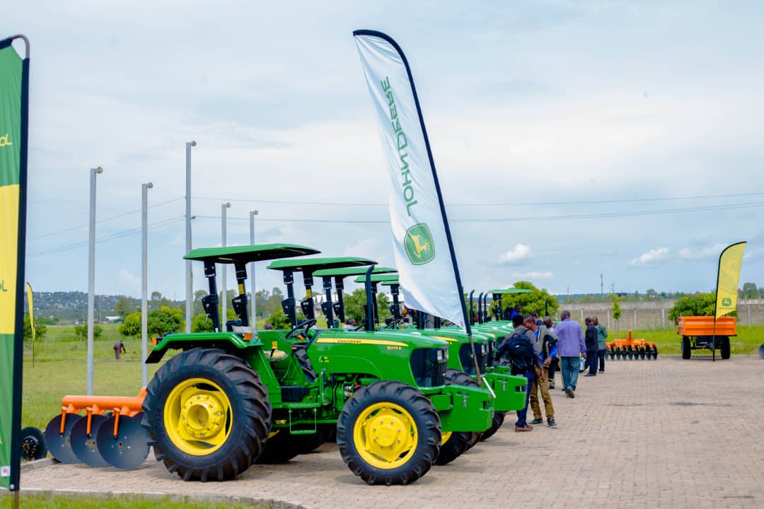 LonAgro Tanzania in collaboration with the Tanzania Agricultural Development Bank handed over 9 John Deere tractors to representatives of several AMCOS